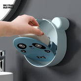 COVERED SOAP DISH – PUNCH-FREE WALL MOUNT FOR BATHROOM